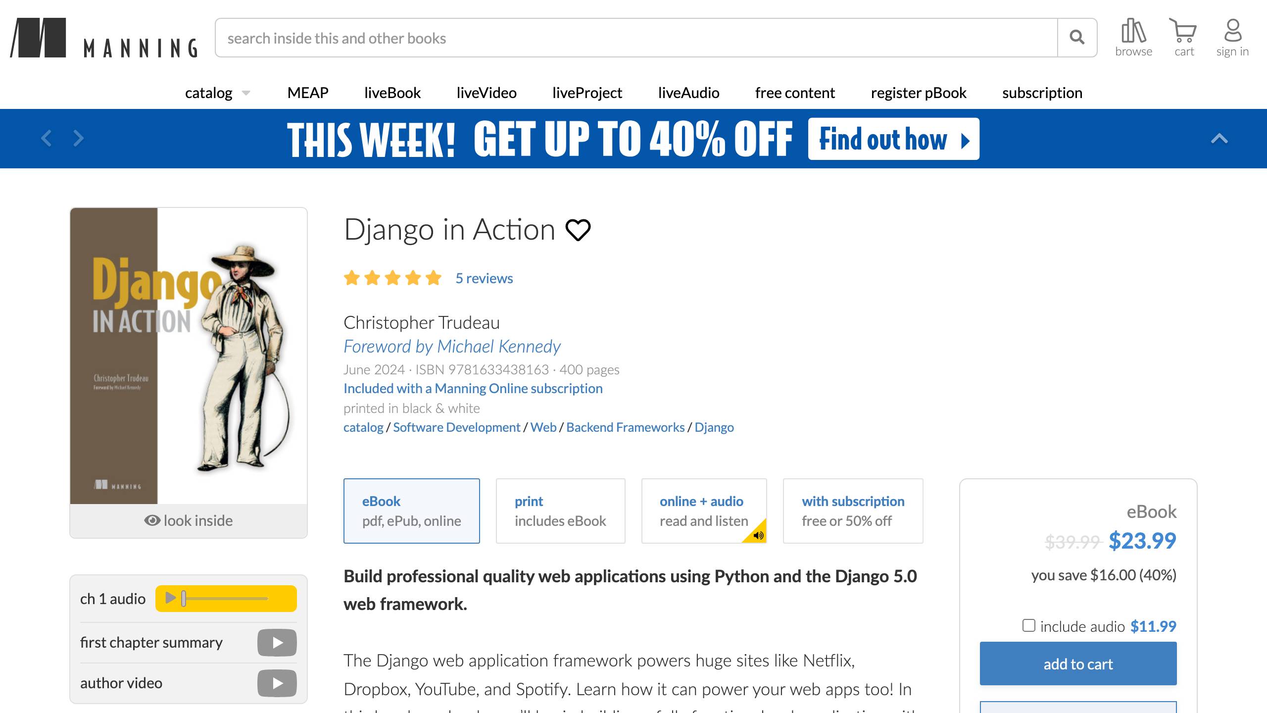 Django in Action sale 2025